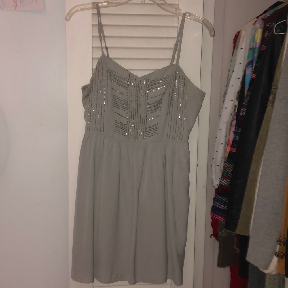 Gray beaded American Eagle Dress
